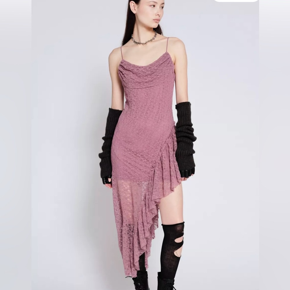 Urban Outfitters, mauve lace dress  size medium